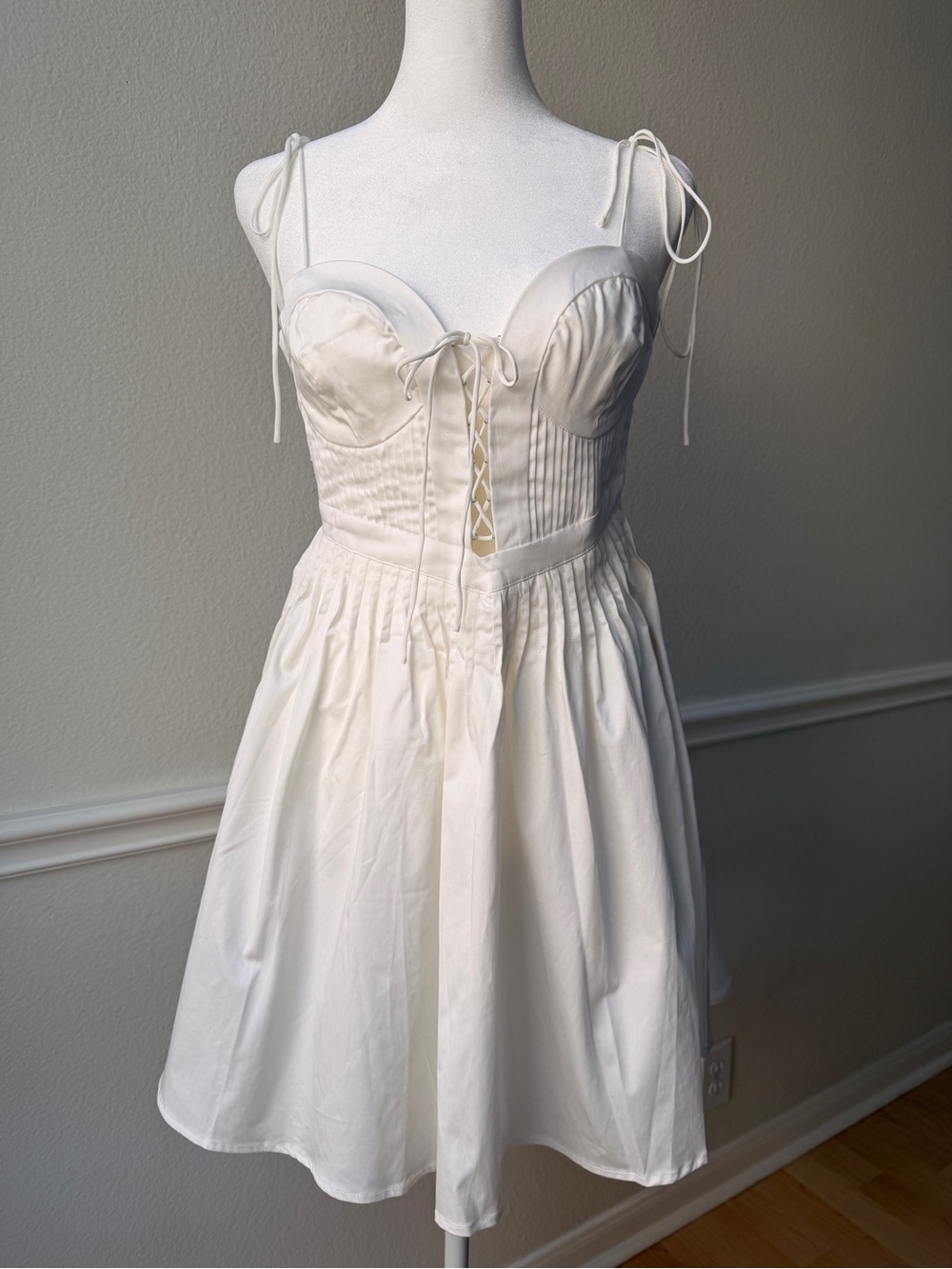For Love & Lemons Sierra Lace Front Bustier Dress Graduation Bridal‎ Coquette M